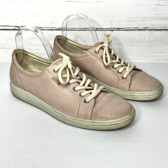 Ecco Soft 7 Blush Pink Low Top Sneakers Shoe Size 11 - Picture 1 of 9